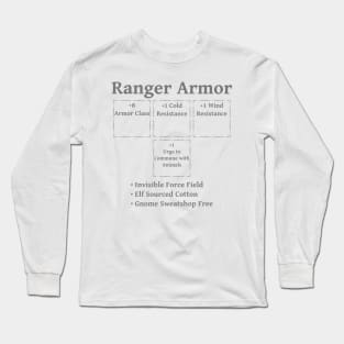 Ranger Armor: Role Playing DND 5e Pathfinder RPG Tabletop RNG Long Sleeve T-Shirt